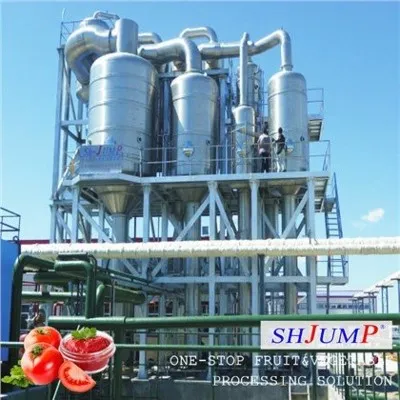 Ligne de traitement de pâte de tomate